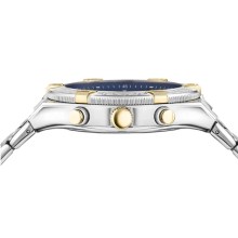 Versace Herrenuhr Sporty Greca Chrono Silber/Blau VESO00522 Versace Herrenuhr Sporty Greca Chrono Silber/Blau VESO00522