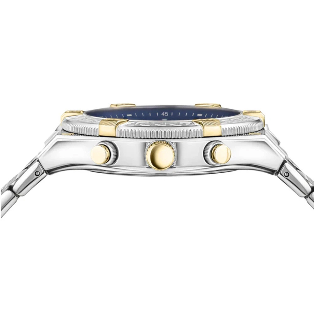 Versace Herrenuhr Sporty Greca Chrono Silber/Blau VESO00522 Versace Herrenuhr Sporty Greca Chrono Silber/Blau VESO00522