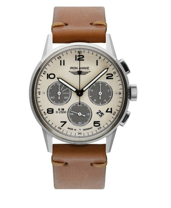 Iron Annie Herren Chronograph mit Lederarmband Braun 5372-1 Iron Annie Herren Chronograph mit Lederarmband Braun 5372-1