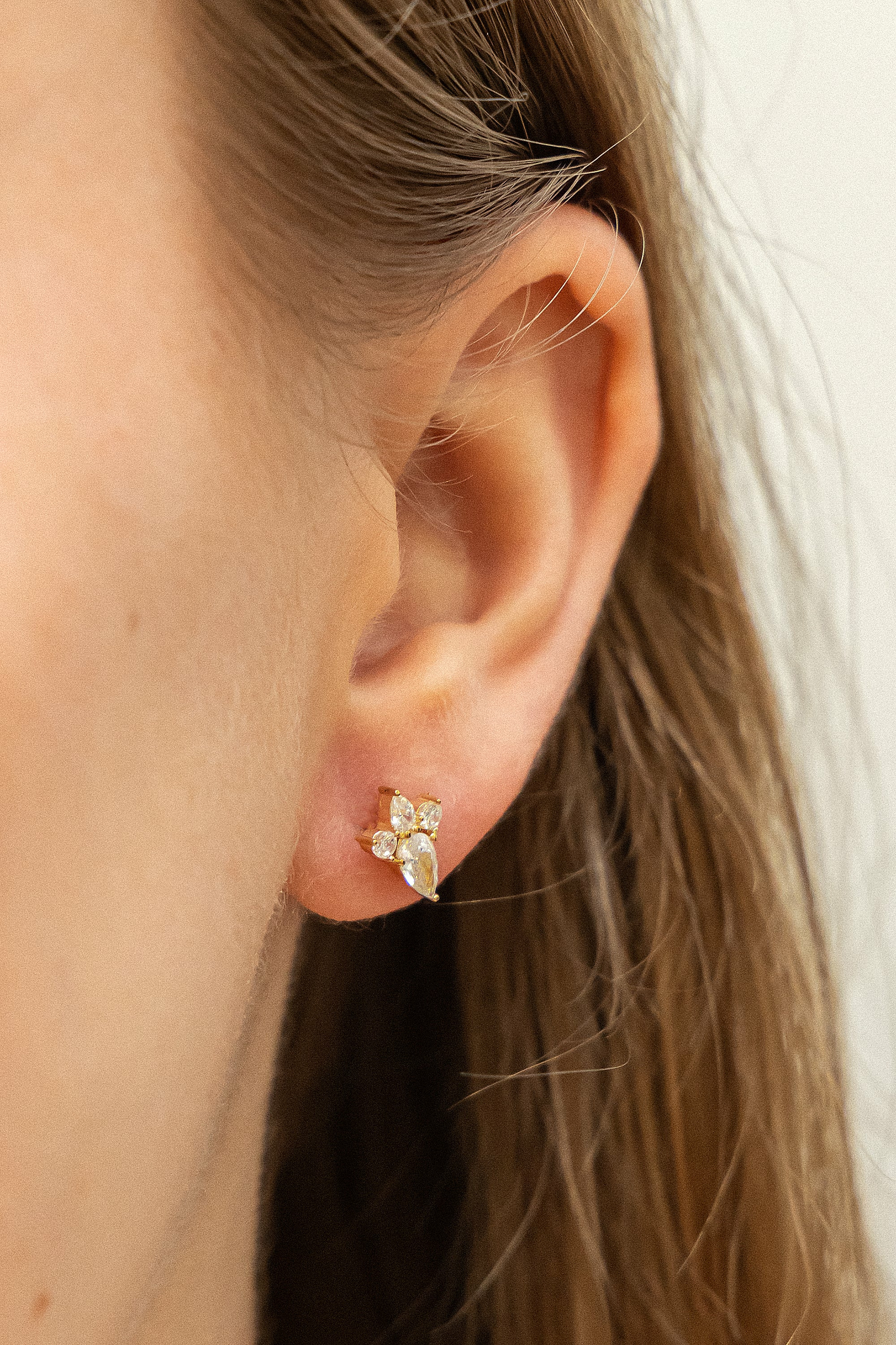 Ohrstecker 925 Sterling Silber gelb vergoldet Zirkonia 41185086406750 Ohrstecker 925 Sterling Silber gelb vergoldet Zirkonia 41185086406750