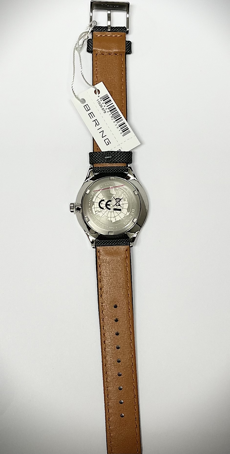 Bering Herren Armbanduhr Titanium 39 mm Armband Nylon 11539-879 – Bild 2