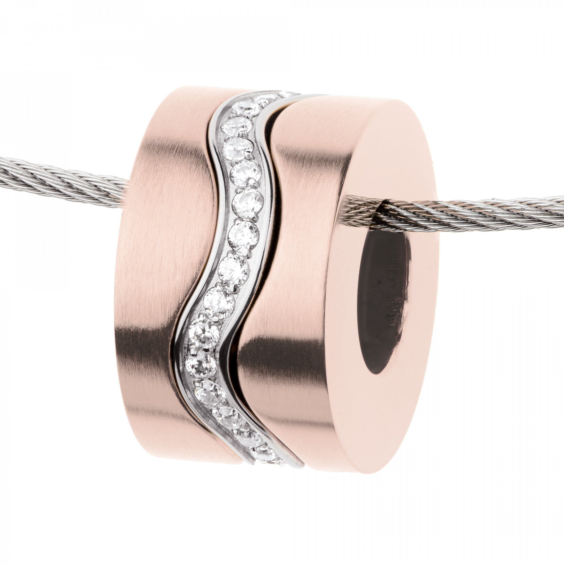 Ernstes design Damen Anhänger Evia Bead mit Zirkonia Rosegold AN912 Ernstes design Damen Anhänger Evia Bead mit Zirkonia Rosegold AN912