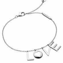 Esprit Damen Armband mit Love Anhänger Amory Zirkonia 22cm Silber ESBR00231118 Esprit Damen Armband mit Love Anhänger Amory Zirkonia 22cm Silber ESBR00231118
