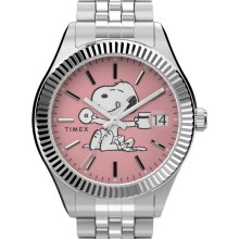 Timex Armbanduhr Frauen Peanuts® x Timex Legacy Silber/Pink TW2V47400UK Timex Armbanduhr Frauen Peanuts® x Timex Legacy Silber/Pink TW2V47400UK