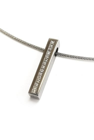 Boccia Anhänger Titan mit 15 Brillanten 0722-02 Boccia Anhänger Titan mit 15 Brillanten 0722-02