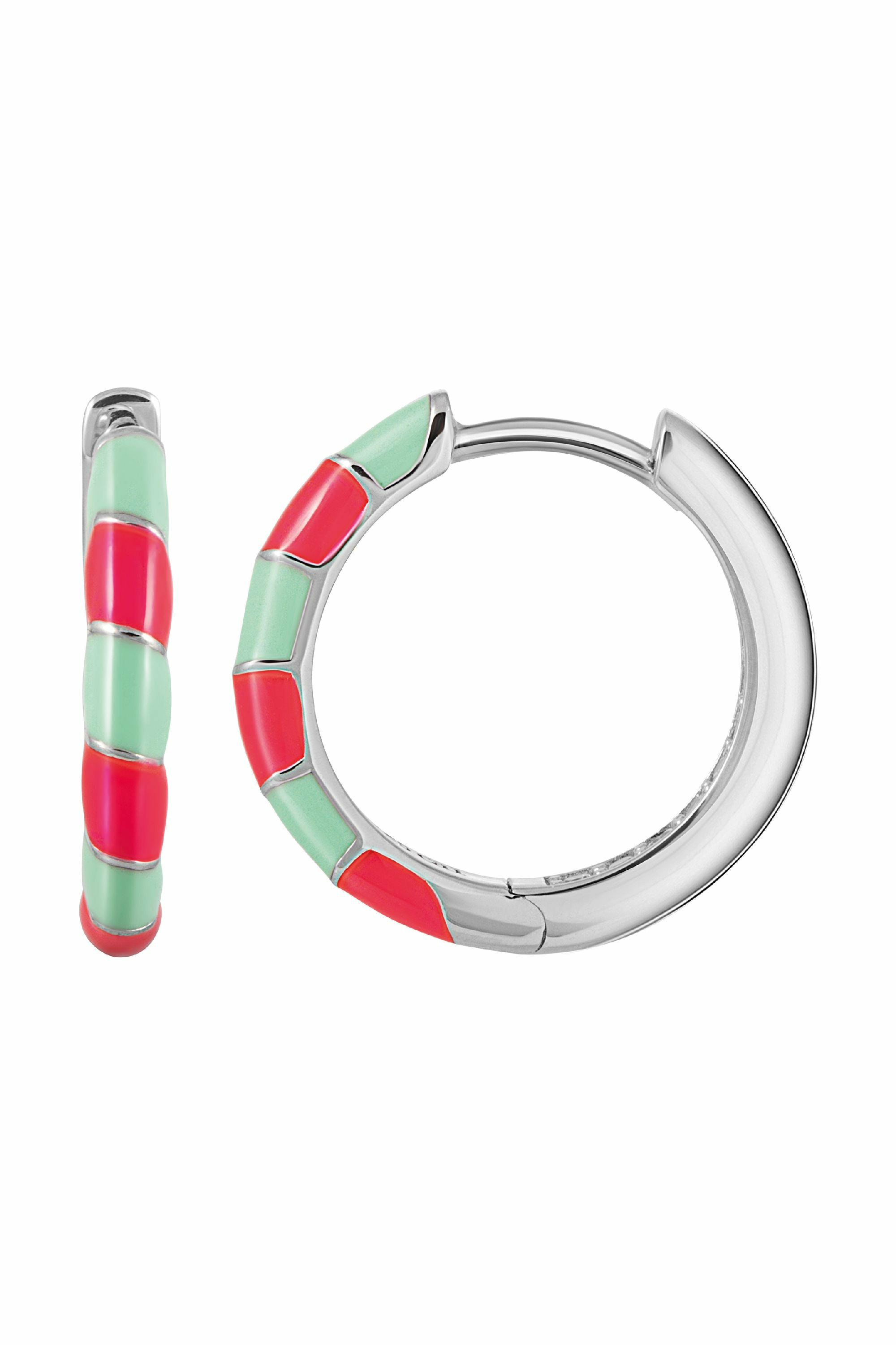 Creole 925 Silber rhodiniert Email in pink und türkis 41185186349150 Creole 925 Silber rhodiniert Email in pink und türkis 41185186349150