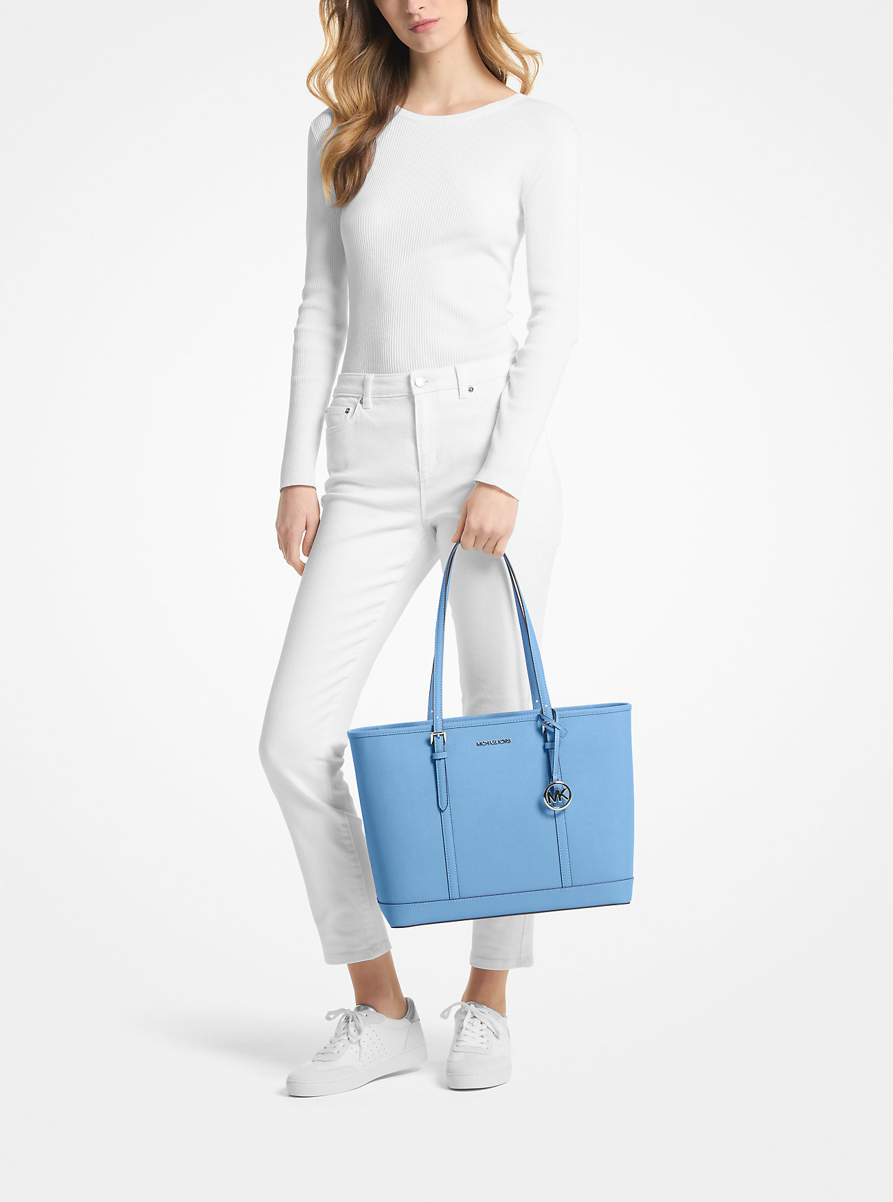 Michael Kors Damen Handtasche Jet Set Travel Tote LIGHT SKY 35T0STVL9L – Bild 3