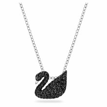 Swarovski Halskette Unisex Swan Schwarz Rhodiniert 5347330 Swarovski Halskette Unisex Swan Schwarz Rhodiniert 5347330