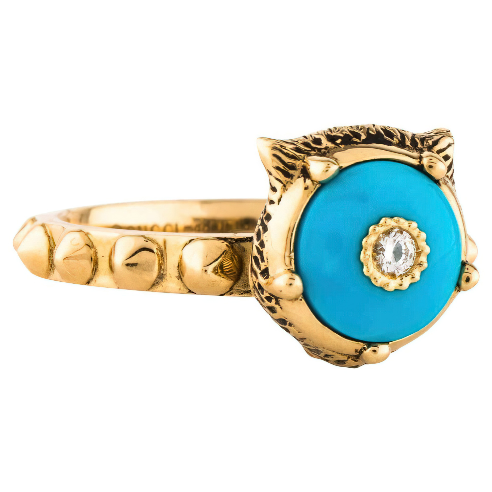 Gucci Ring Unisex Le Marché des Merveilles Gelbgold Türkis YBC502868003 – Bild 2