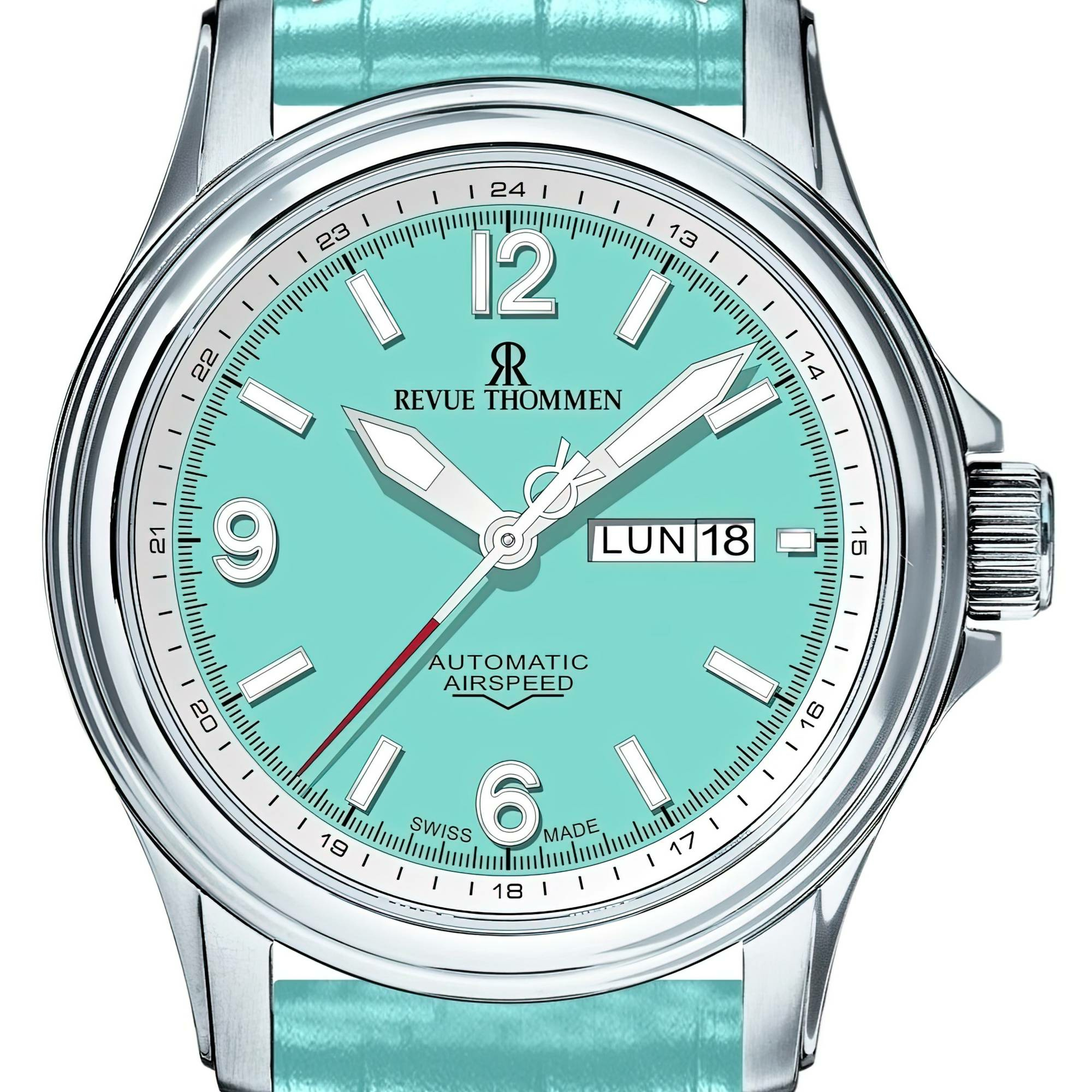 Revue Thommen Uhr Unisex Automatik 16040.2331 Gletscherblau XLarge – Bild 3