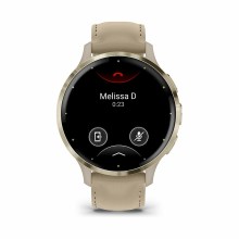 Garmin Herren Smartwatch Venu 3S mit Lederband Beige 010-02785-55 Garmin Herren Smartwatch Venu 3S mit Lederband Beige 010-02785-55