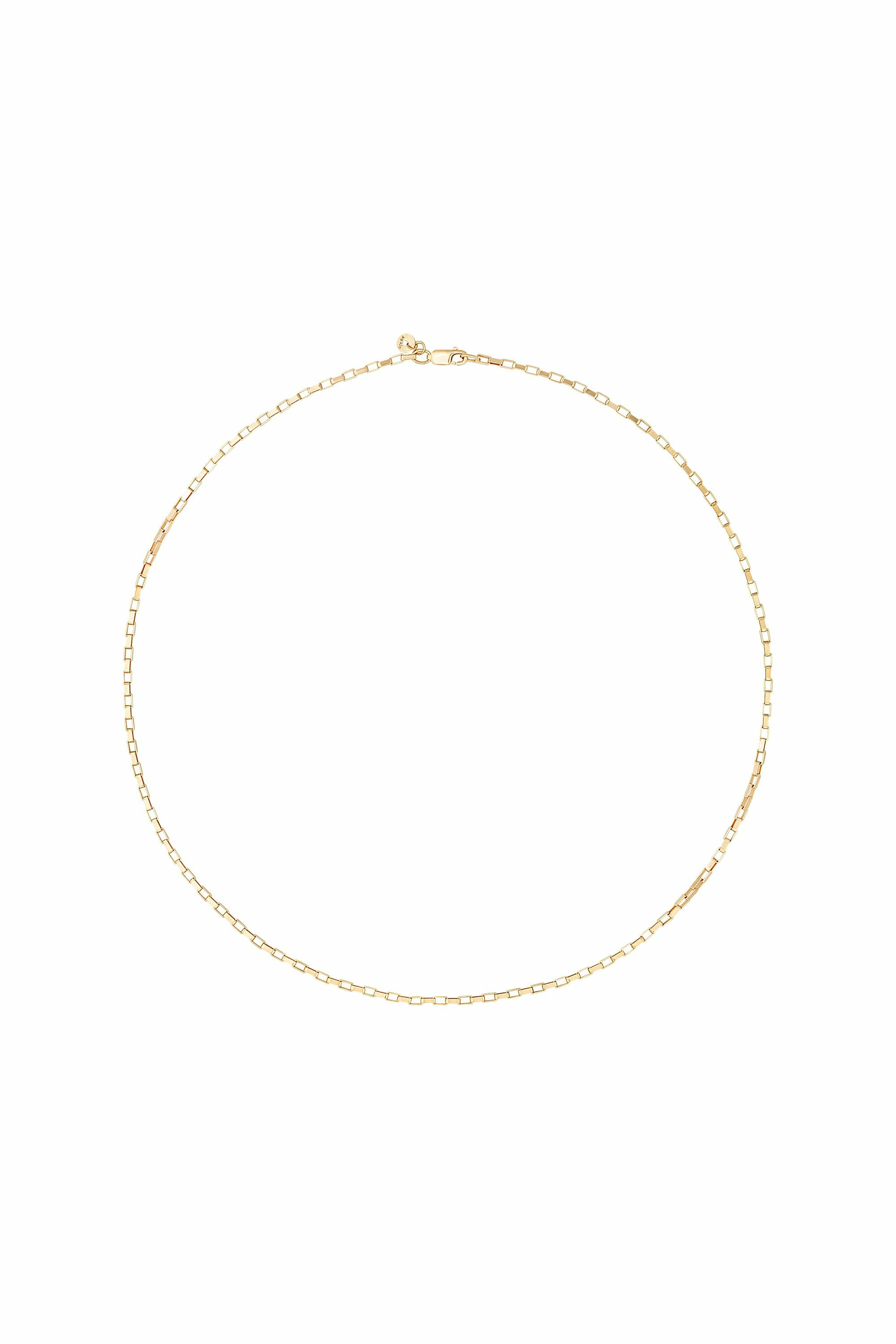 Collier 925 Silber vergoldet edgy Gliederkette 41185114423390 – Bild 2