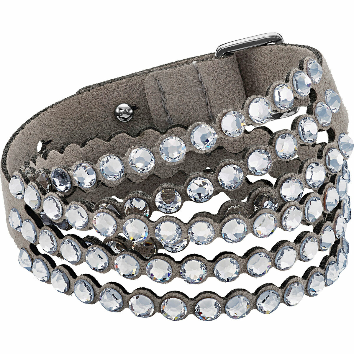 Swarovski Damen Armband Wickelarmband Power Collection grau 5511698 – Bild 3