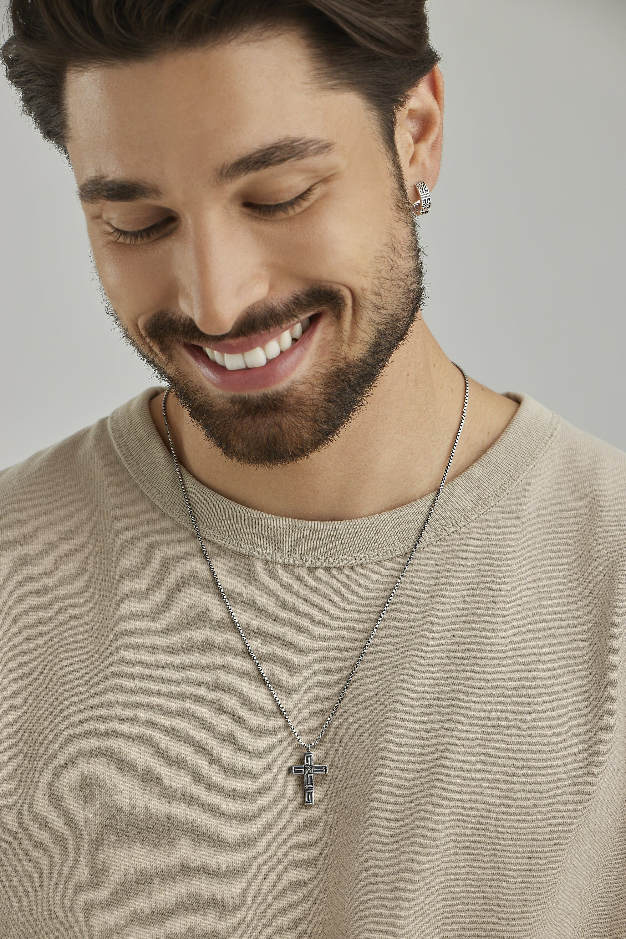 Anhänger mit Kette 925/- Sterling Silber rhodiniert Kreuz 41184172605534 – Bild 2