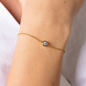 Xenox Damen Armband mit Zirkonia Stein 18,5 Gold XS7320G – Bild 3