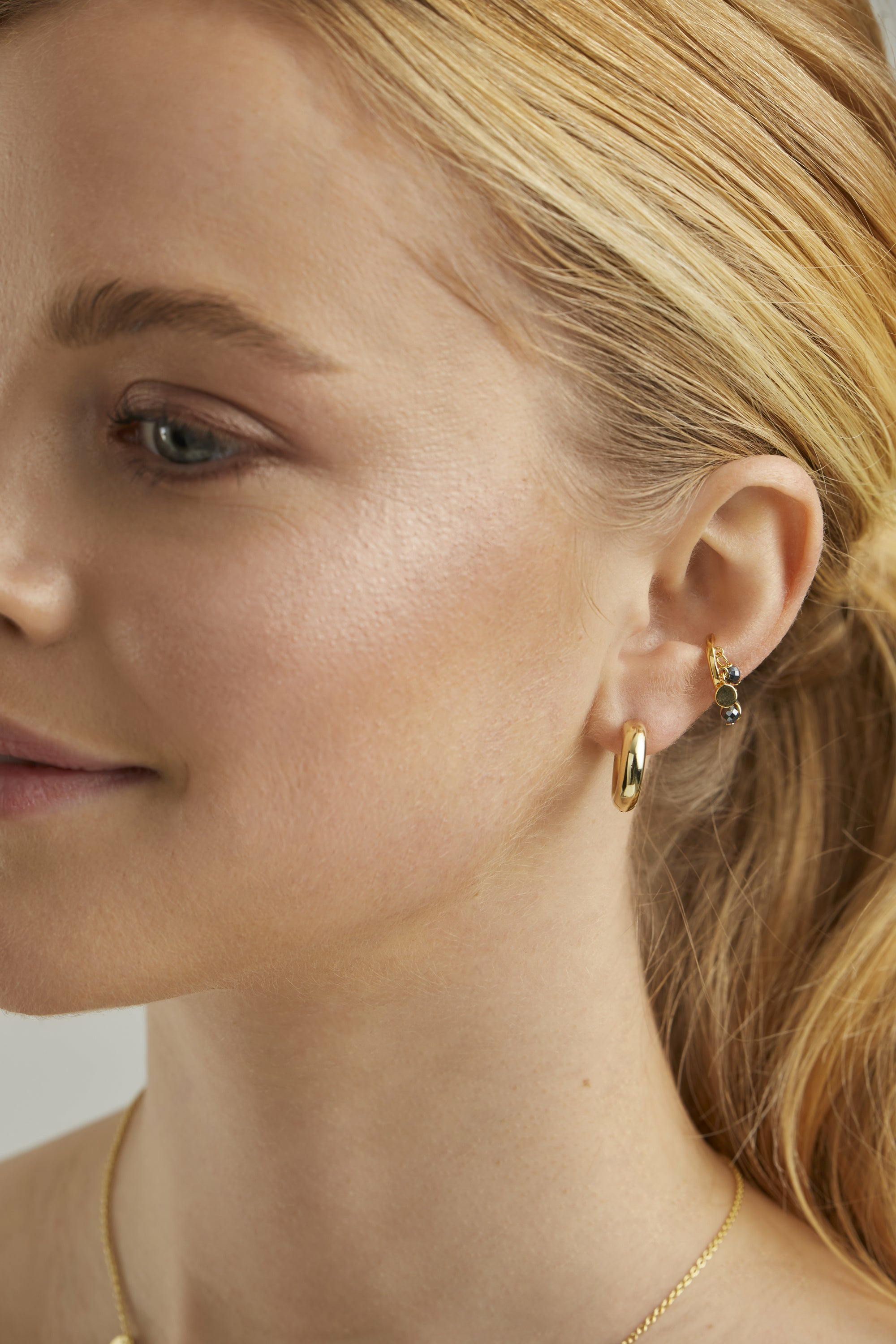 Ear Cuff 925 Silber vergoldet Hämatit Plättchen 41185015824478 Ear Cuff 925 Silber vergoldet Hämatit Plättchen 41185015824478