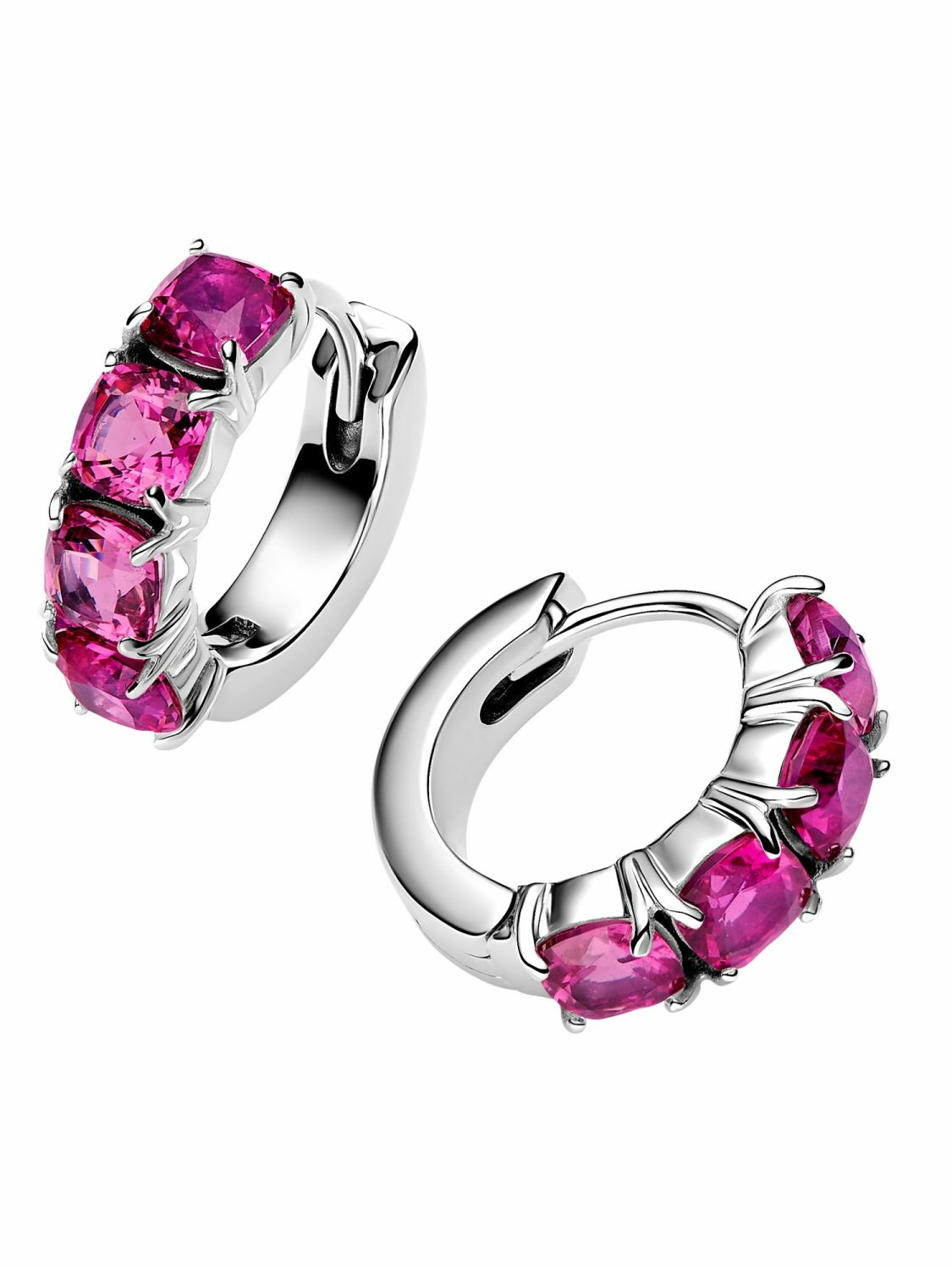 Pandora Damen-Creolen Ohrringe Pink Silber – Bild 2