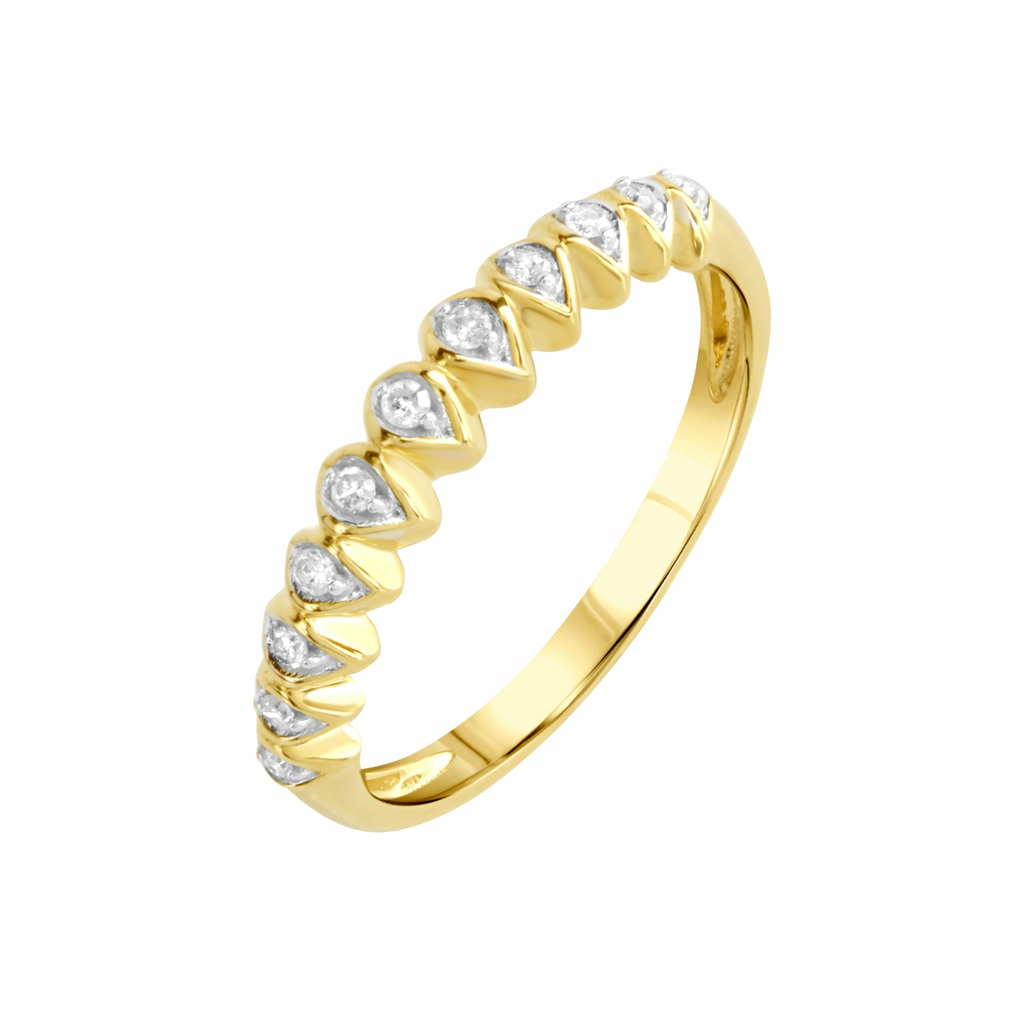 Diamonds by Ellen K. Gold 375 zweifarbig mit 11x Diamant 0,10ct. Ring 4167890023... – Bild 3