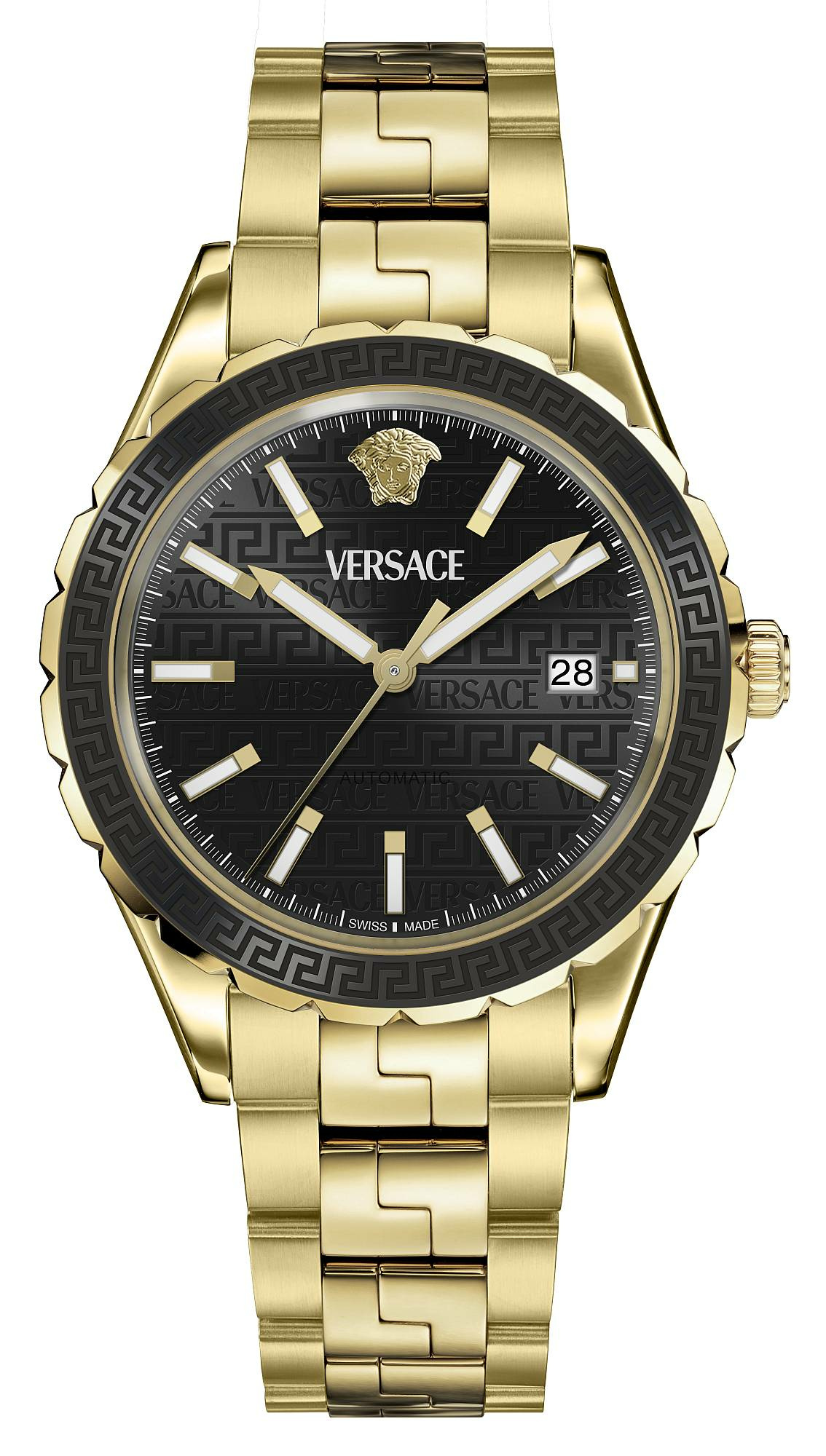 Versace Herren Automatikuhr Hellenyium Gold Schwarz VEQCA0624 Versace Herren Automatikuhr Hellenyium Gold Schwarz VEQCA0624