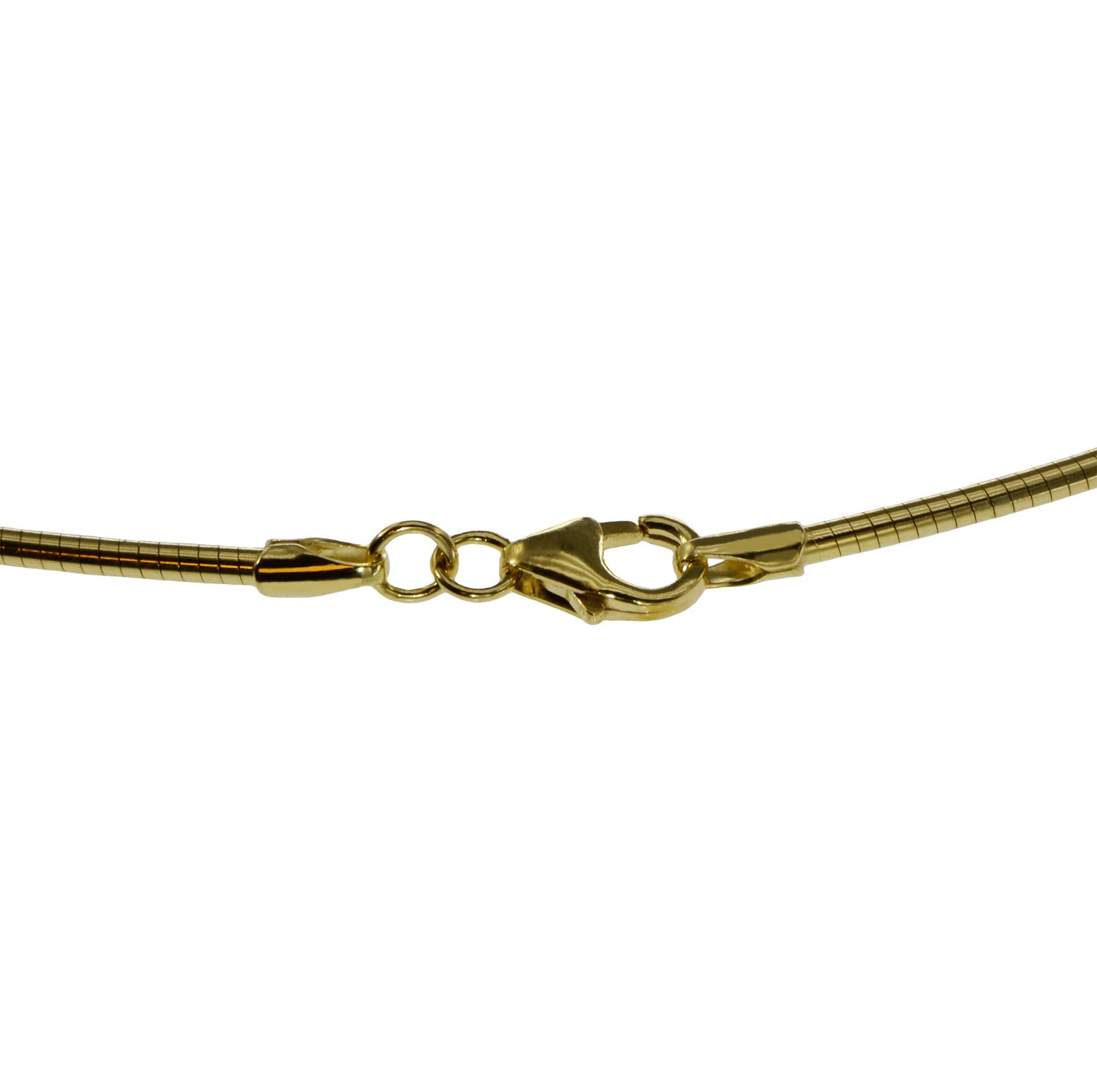 Halsreif Omega 2mm rund - 50cm - 750 Gelbgold – Bild 2