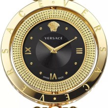 Versace Damen Armbanduhr Eon Schwarz Gold VE7901723 Versace Damen Armbanduhr Eon Schwarz Gold VE7901723