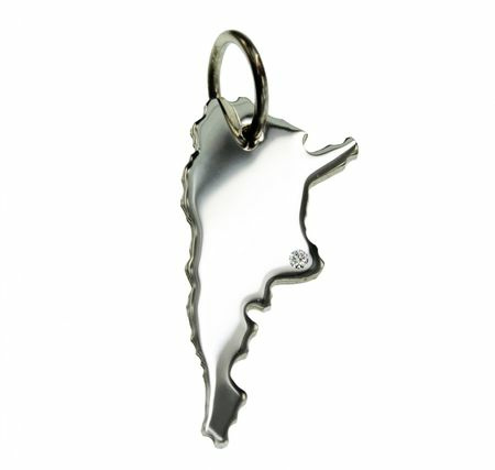 Argentinien Anhänger mit Brillant 0,015ct 925 Silber Argentinien Anhänger mit Brillant 0,015ct 925 Silber