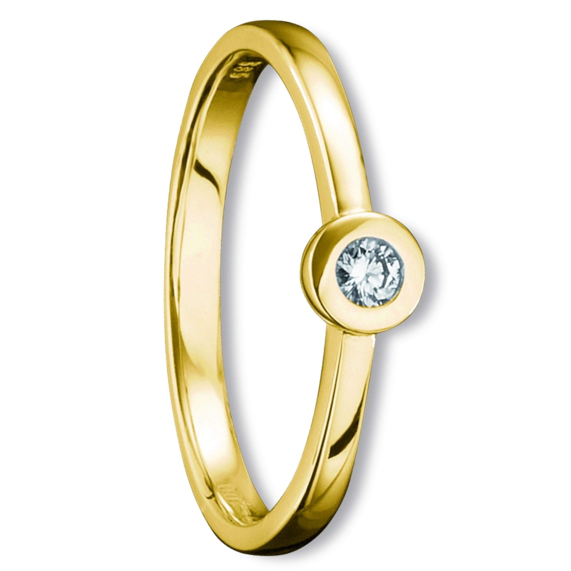 0.05 ct  Diamant Brillant Ring aus 585 Gelbgold 0.05 ct  Diamant Brillant Ring aus 585 Gelbgold