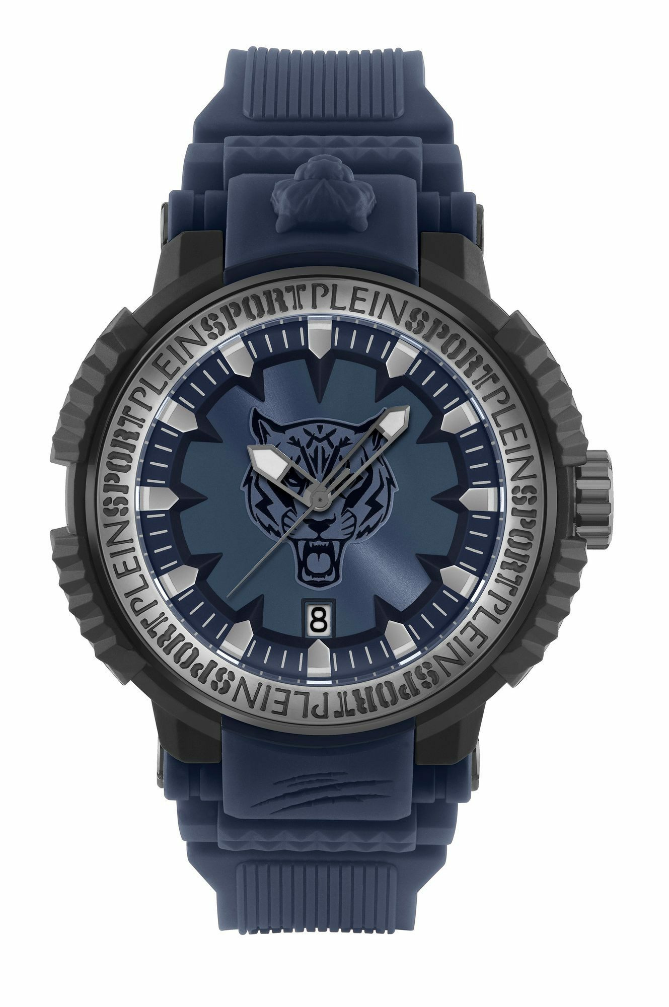 Philipp Plein Herrenuhr Tiger Power PSEDA0624 Schwarz Blau Kunststoff 45 mm – Bild 3