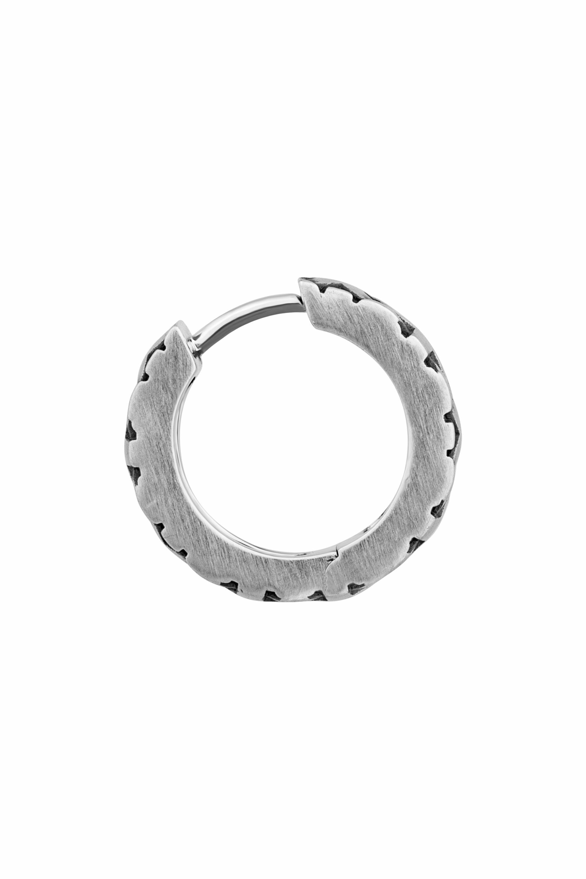 Single-Ohrring 925 Sterling Silber matt oxidiert 41184709181534 – Bild 2