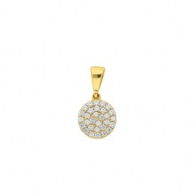 Damen 333 Gold Anhänger mit Zirkonia Ø 8,2 mm Damen 333 Gold Anhänger mit Zirkonia Ø 8,2 mm
