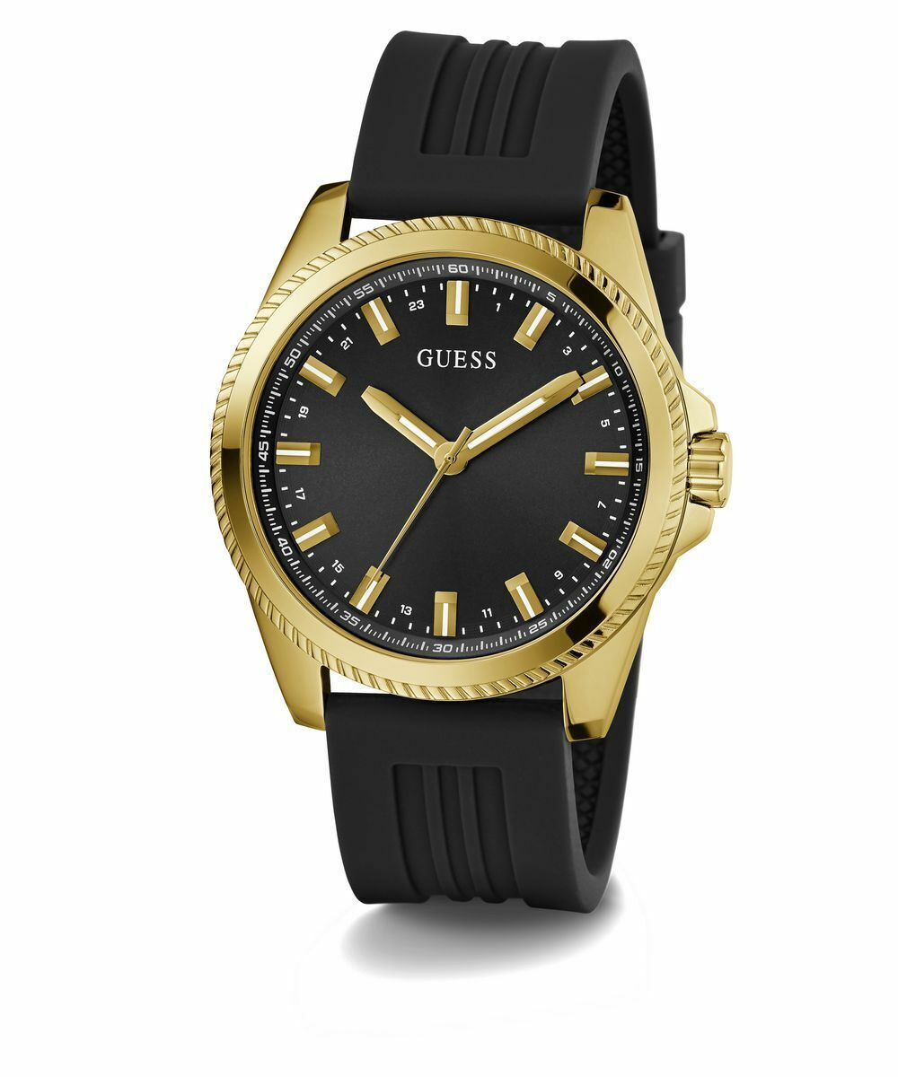 Guess Herren Armbanduhr Champ 44 mm schwarz, gold GW0639G2 Guess Herren Armbanduhr Champ 44 mm schwarz, gold GW0639G2