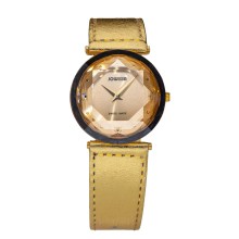 Jowissa Damenuhr Cubic Zirkonia Lederarmband gold J6.022.M Jowissa Damenuhr Cubic Zirkonia Lederarmband gold J6.022.M