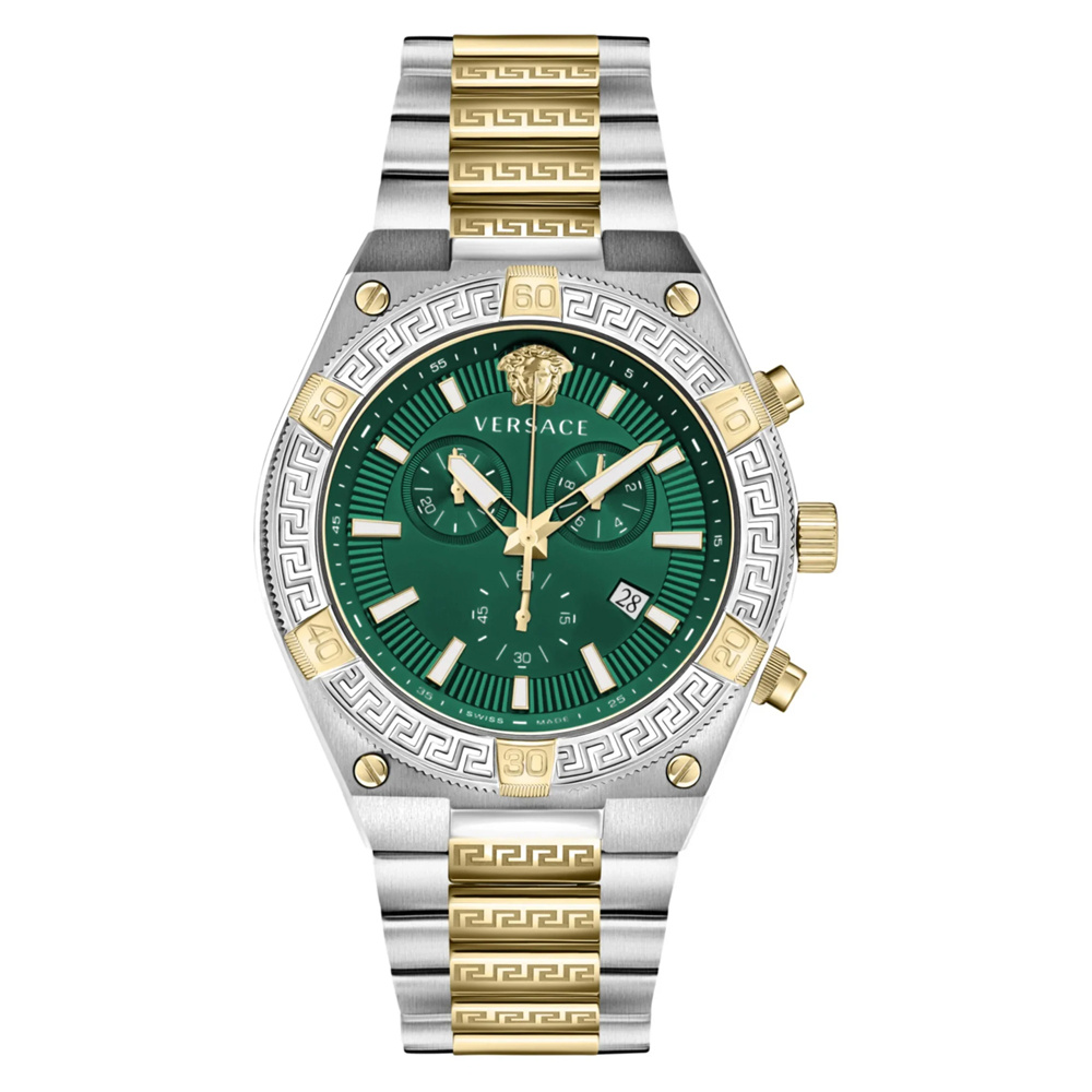 Versace Herrenuhr Sporty Greca Chrono Bicolor/Grün VESO00622 – Bild 3