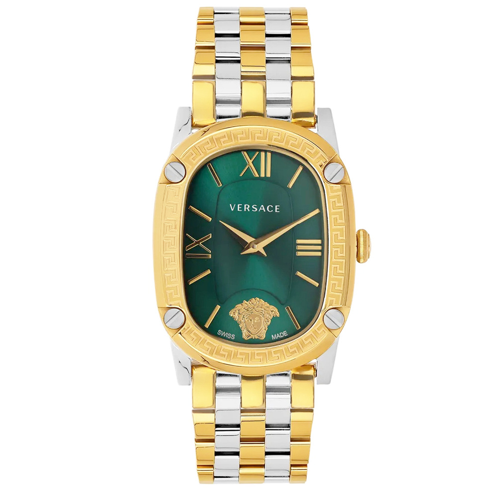 Versace Damen Armbanduhr New Couture Gold-Silber Grün VE1B00618 – Bild 3