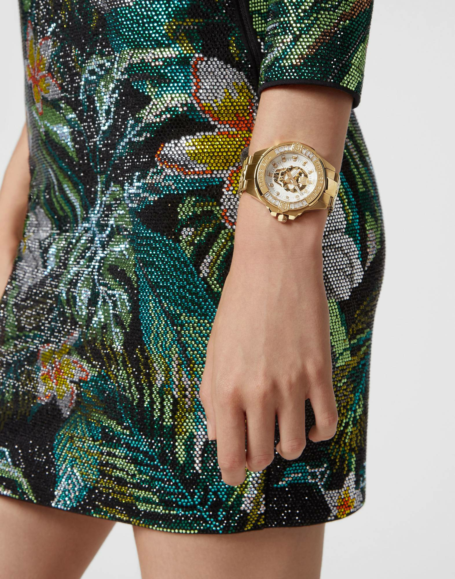 Philipp Plein Unisex Uhr The $kull Genderless Crystal Philipp Plein Unisex Uhr The $kull Genderless Crystal