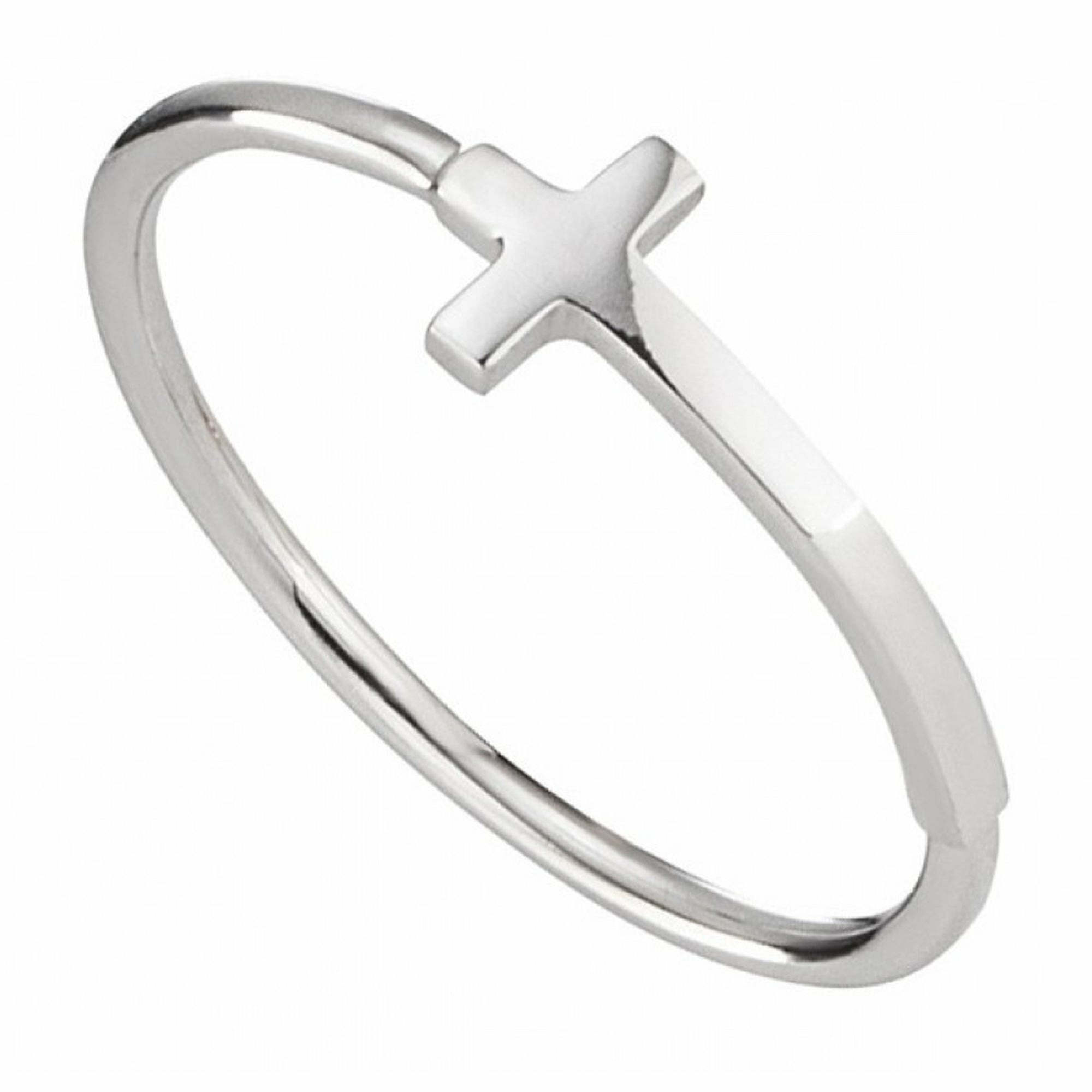 Ring 925/- Sterling Silber rhodiniert Kreuz 41184361545822 Ring 925/- Sterling Silber rhodiniert Kreuz 41184361545822