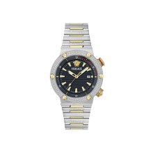 Versace Armbanduhr Herren Greca Logo Diver Blau/Silber‑Gold VE8G00424 Versace Armbanduhr Herren Greca Logo Diver Blau/Silber‑Gold VE8G00424