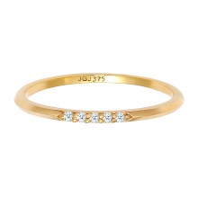 Ring Bandring Diamanten Elegant Fein (0.025 ct) 375 Gold Ring Bandring Diamanten Elegant Fein (0.025 ct) 375 Gold