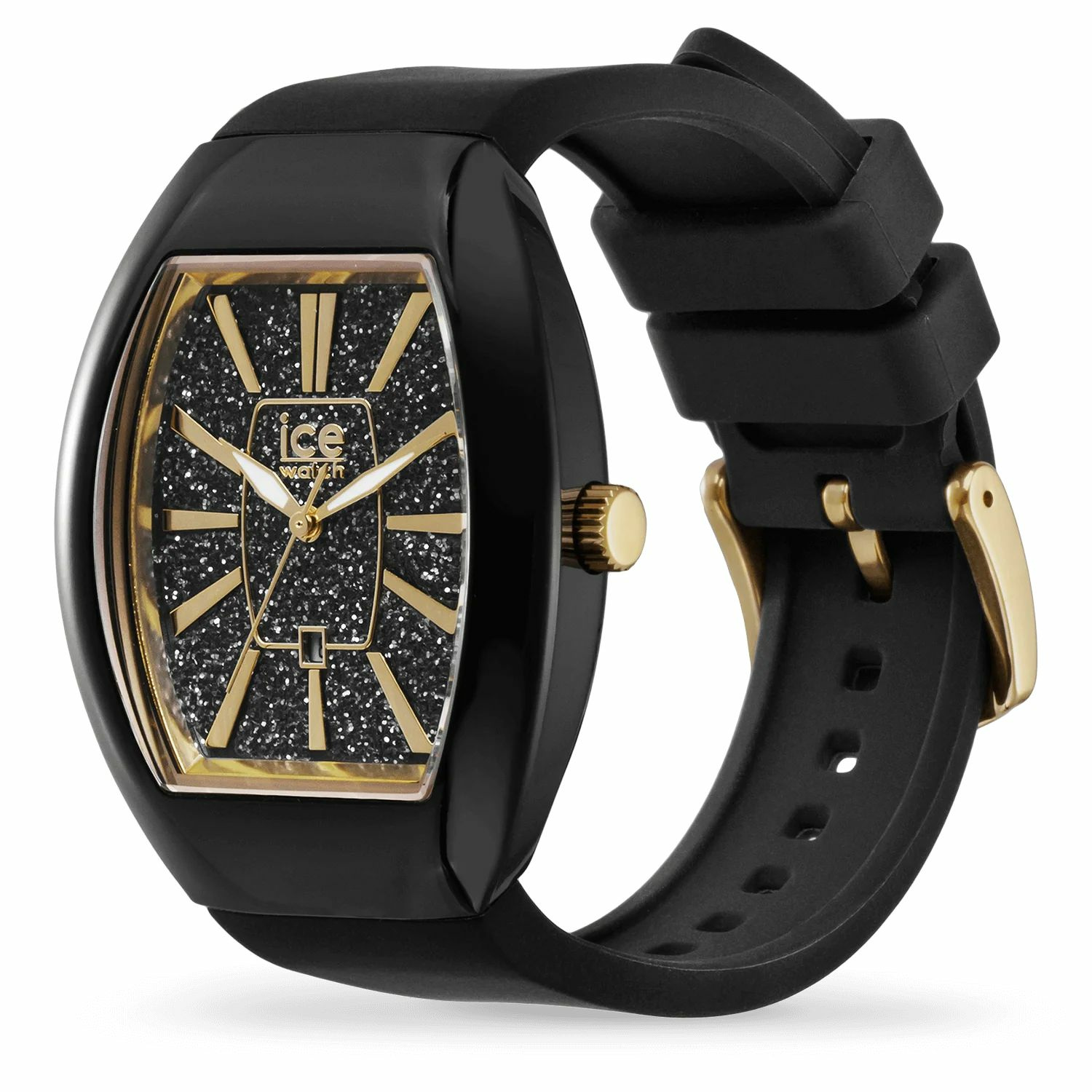 Ice‑Watch Damenuhr ICE boliday Dome Small Black Glitter Gold 024030 – Bild 3