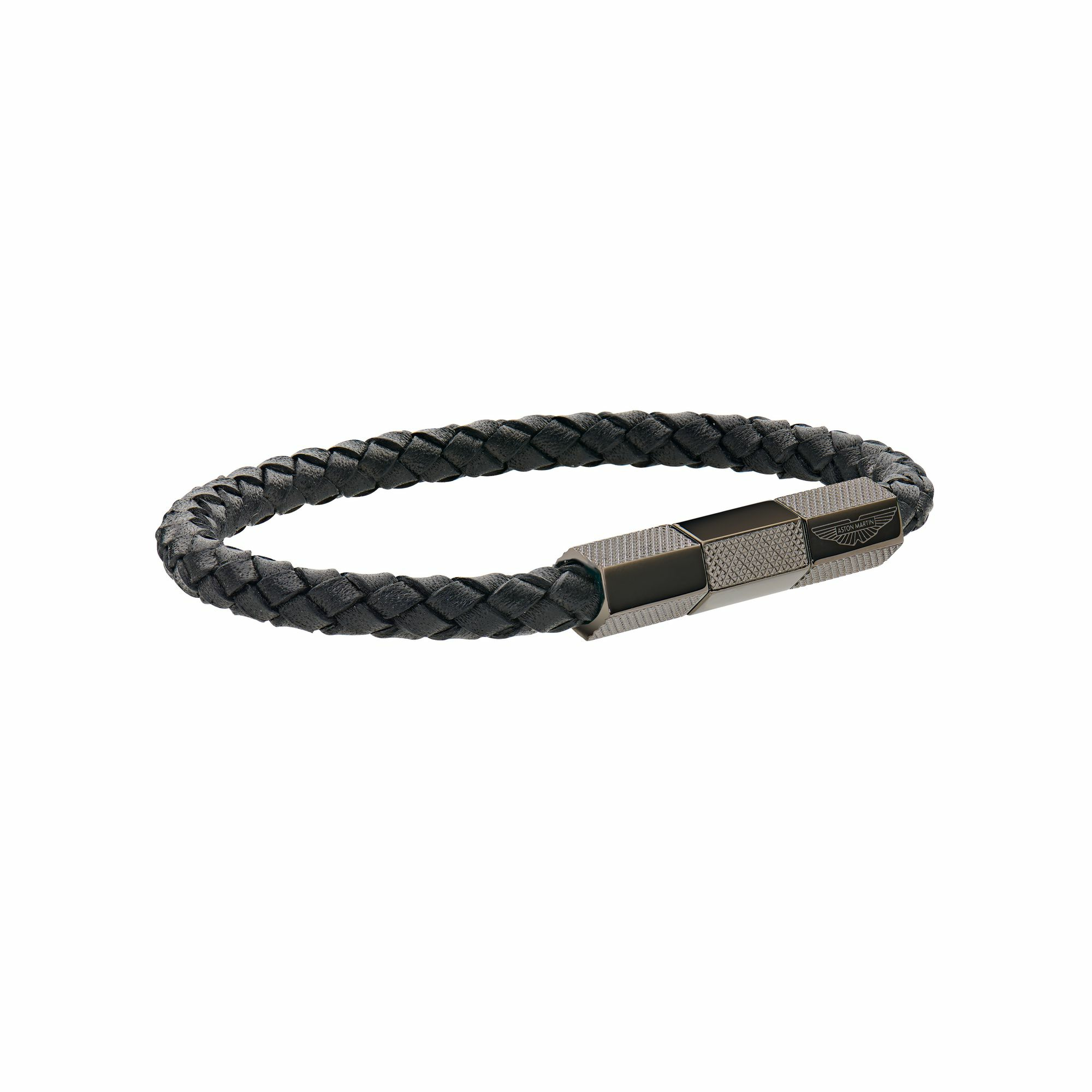 ASTON MARTIN Armband Herren AML THRILL Lederband Edelstahl Schwarz/IP Gun MJRIF5... ASTON MARTIN Armband Herren AML THRILL Lederband Edelstahl Schwarz/IP Gun MJRIF5...