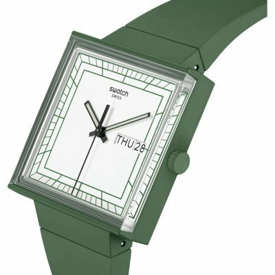 Swatch What If - Square SO34G700 What If... Green? Uhr Swatch What If - Square SO34G700 What If... Green? Uhr