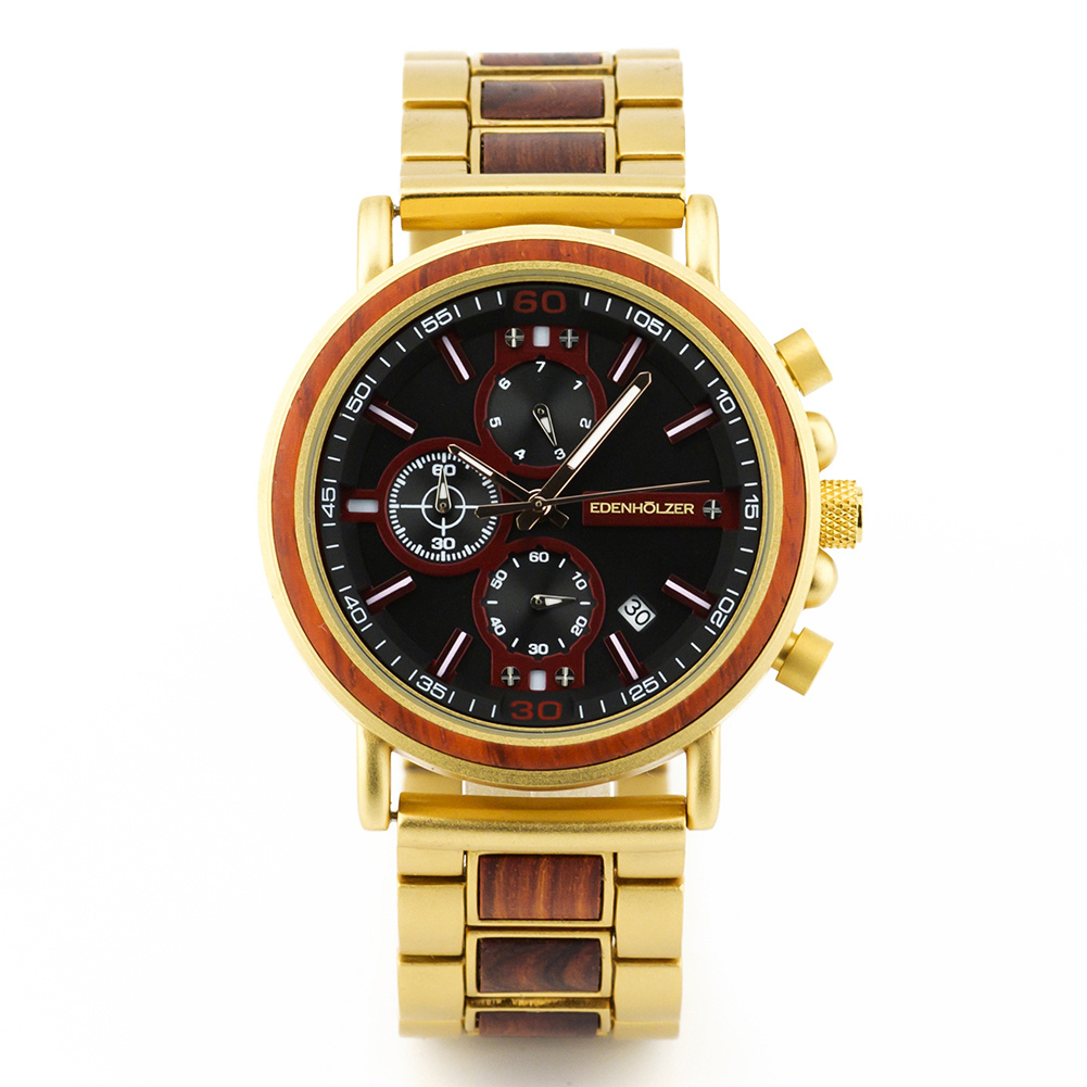 Edenhölzer Holzuhr Herren Armbanduhr Boracay ED091-004 – Bild 2