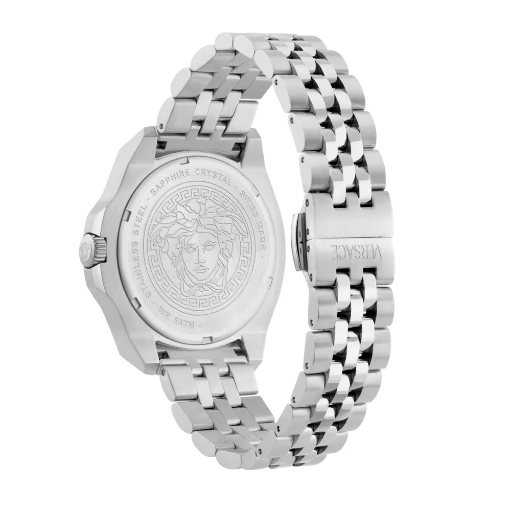 Versace Herren Armbanduhr Luxury Silber/Grün VEKKA0425 – Bild 2