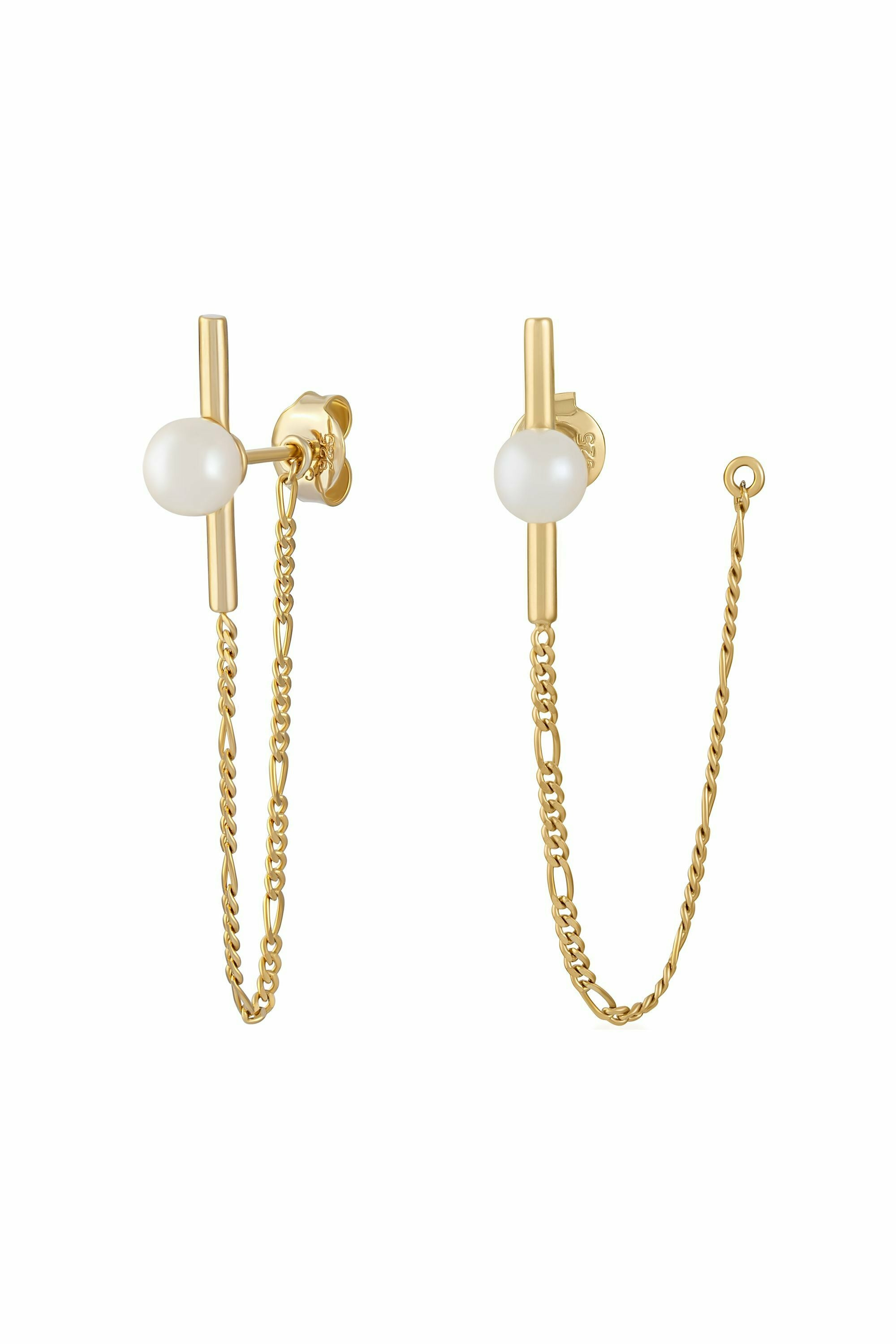 Ohrhänger 925/- Sterling Silber vergoldet Perlen 41184521486430