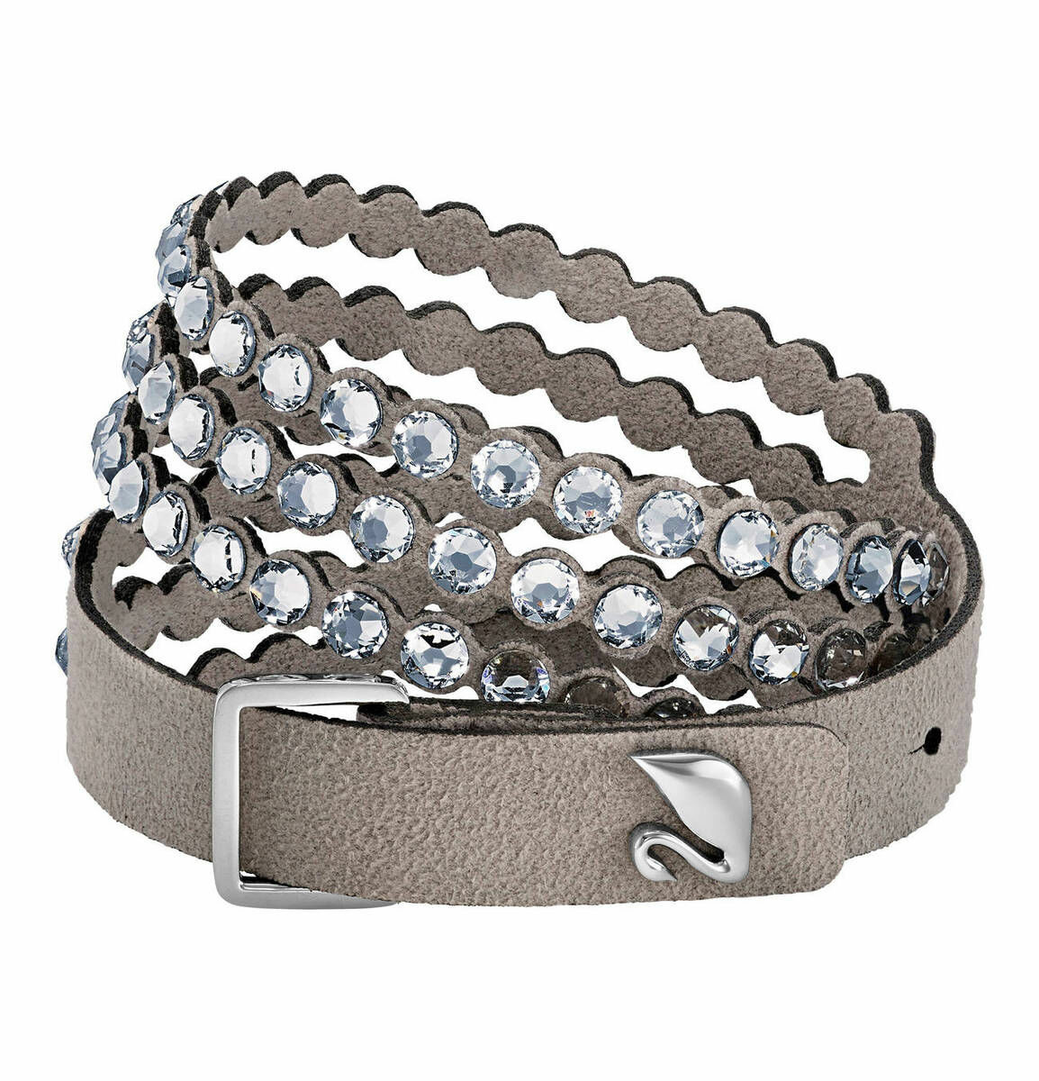Swarovski Damen Armband Wickelarmband Power Collection grau 5511698 Swarovski Damen Armband Wickelarmband Power Collection grau 5511698