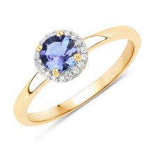 Vira Jewels 925-Sterling Silber vergoldet Glänzend Tansanit violett Ring 416791... Vira Jewels 925-Sterling Silber vergoldet Glänzend Tansanit violett Ring 416791...