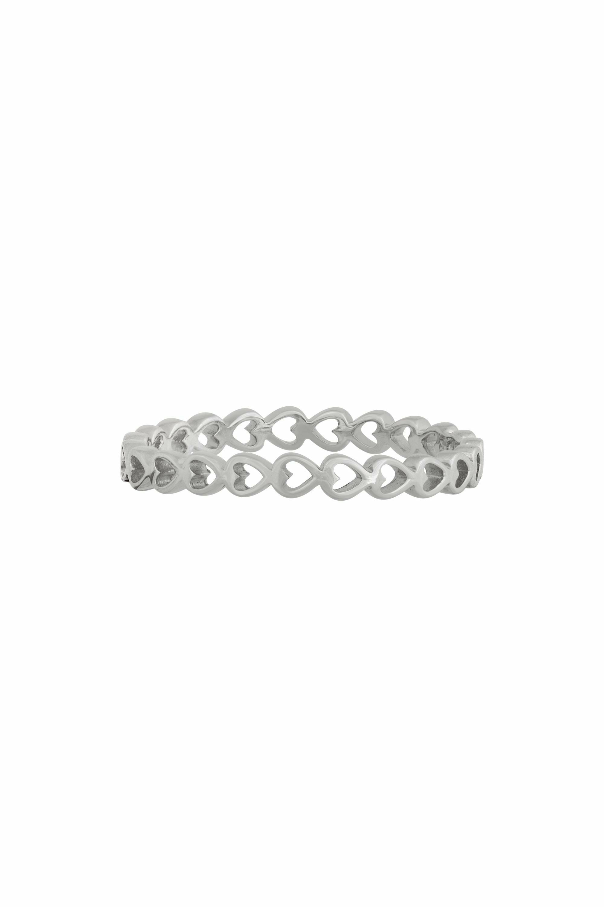 Ring 925/- Sterling Silber rhodiniert Herz Stacking 41184728219742 – Bild 2