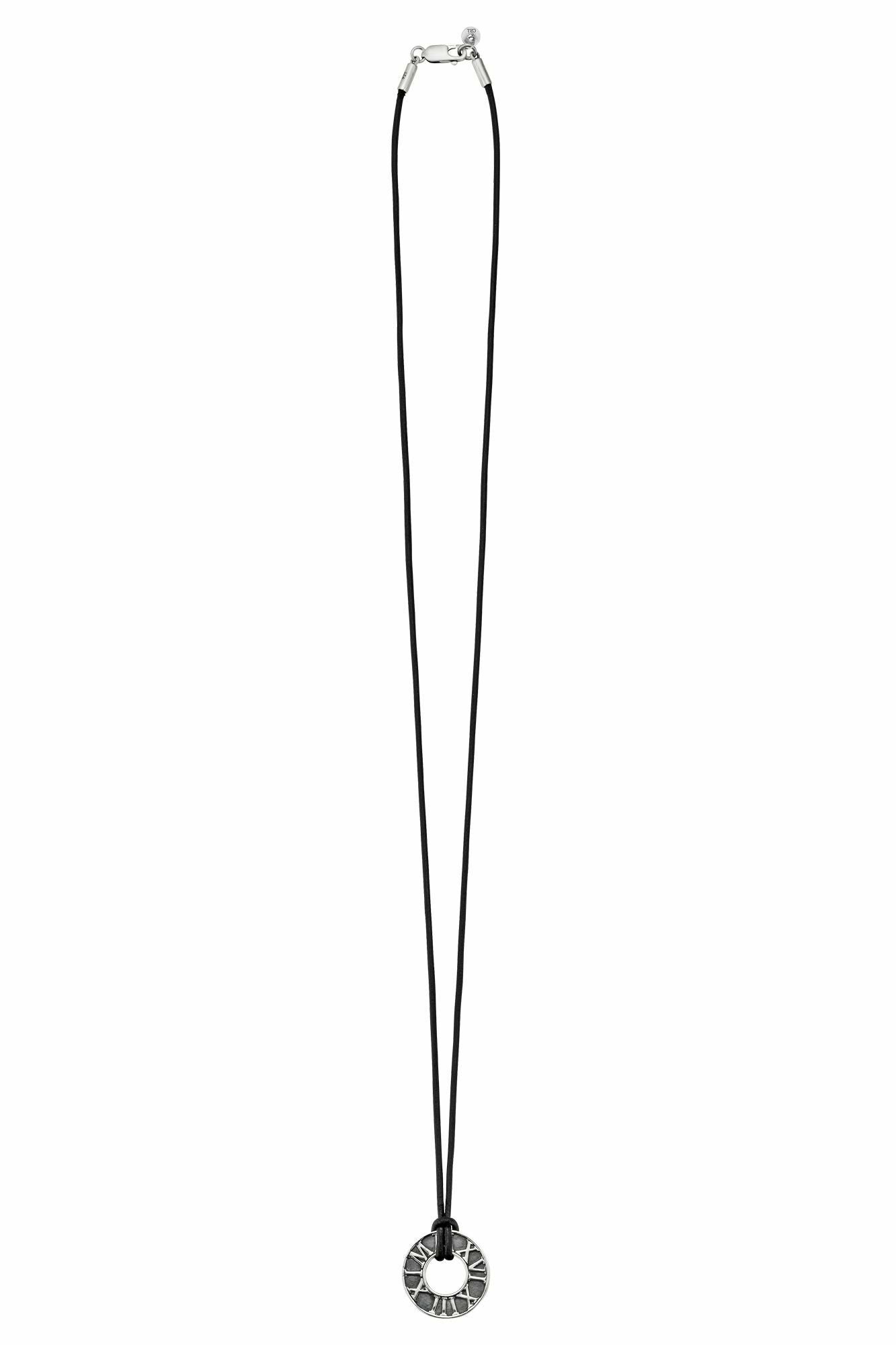 Anhänger mit Kette 925/- Sterling Silber matt-oxidiert Leder 41173132607582 Anhänger mit Kette 925/- Sterling Silber matt-oxidiert Leder 41173132607582