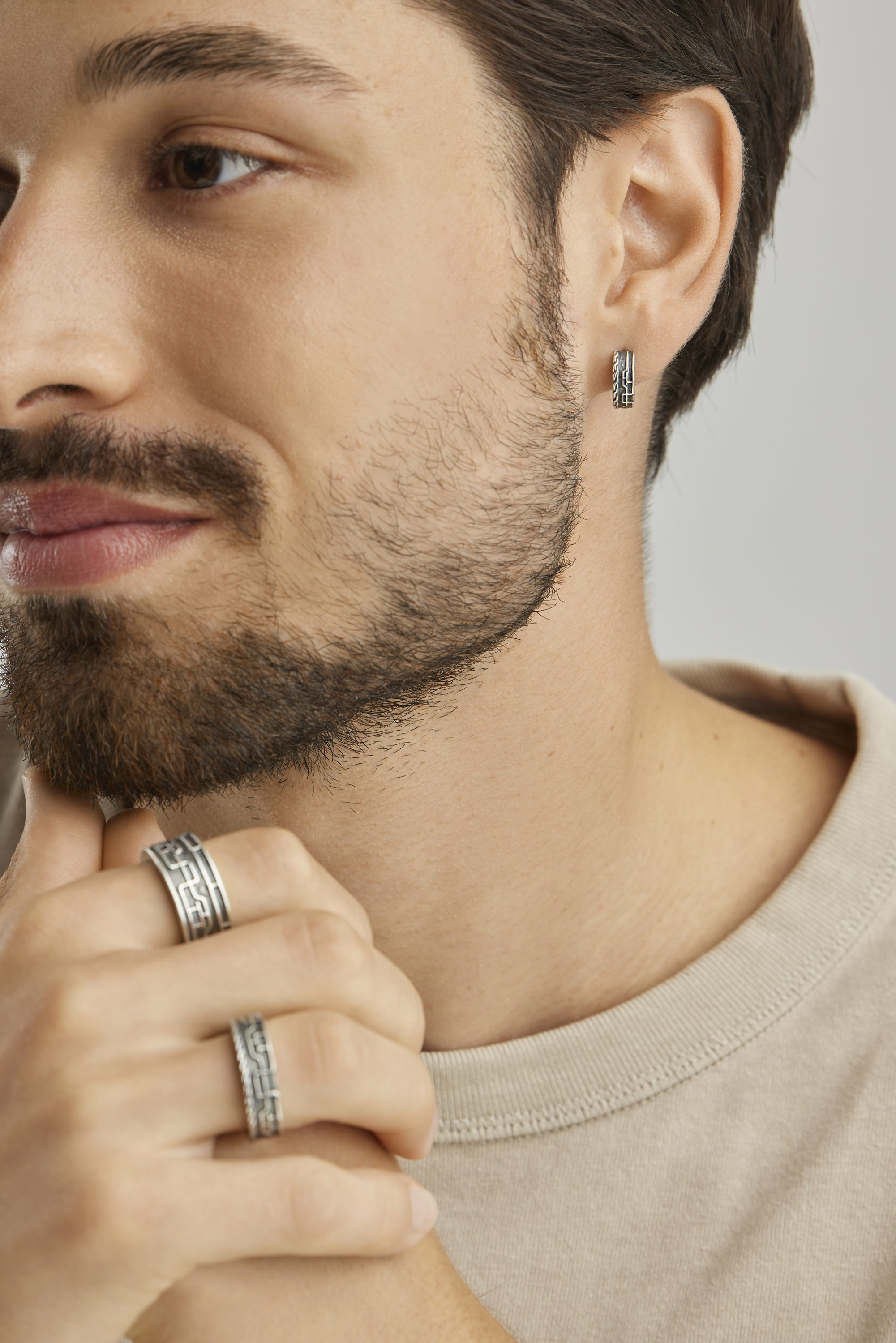 Ring 925/- Sterling Silber oxidiert Linien Japan 41184233619550