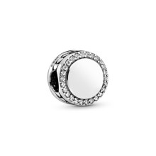 Pandora Moments Charm Funkelnder Knopf Gravierbar 798747C01 Pandora Moments Charm Funkelnder Knopf Gravierbar 798747C01